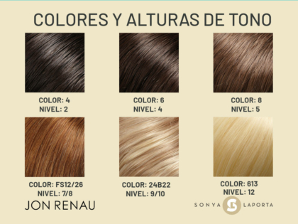 Colores niveles tono pelo