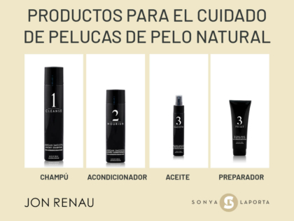 Productos Jon Renau para el cuidado de pelucas de pelo natural