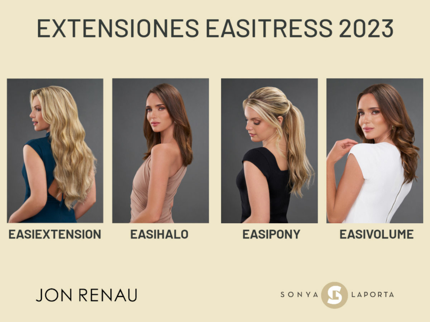 Nuevos modelos de extensiones y colas de caballo de Jon Renau