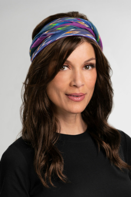 Reversible Softie Headscarf de Jon Renau en color Plum + Marquise Multi